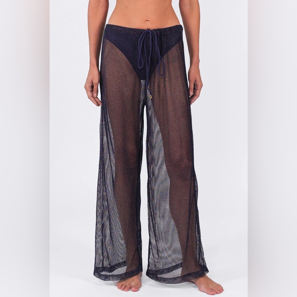 NWT ACQUA DE LUXE BÚZIOS SHIMMER PANTS - DUSK BLUE